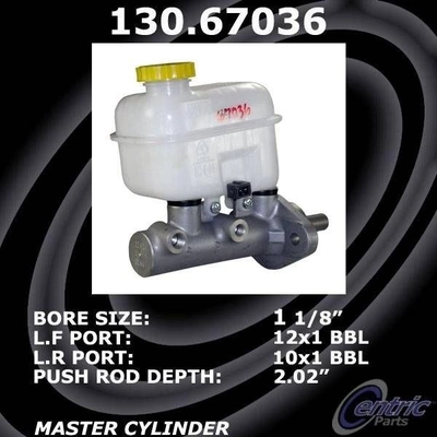 New Master Cylinder by CENTRIC PARTS - 130.67036 pa3