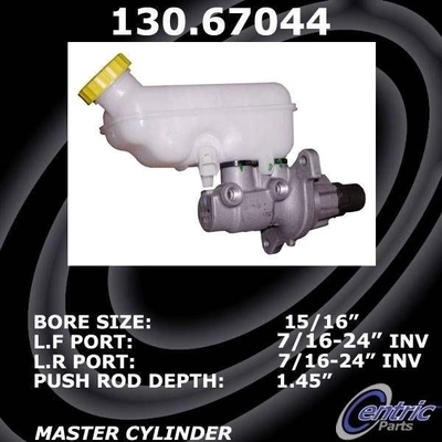 New Master Cylinder by CENTRIC PARTS - 130.67044 pa3