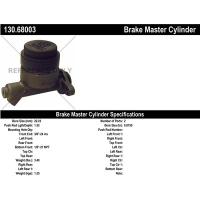 New Master Cylinder by CENTRIC PARTS - 130.68003 pa2