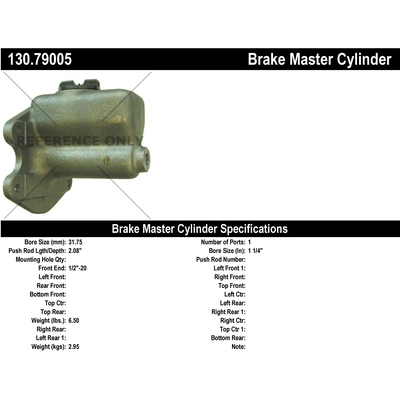 Maître-cylindre neuf by CENTRIC PARTS - 130.79005 pa2