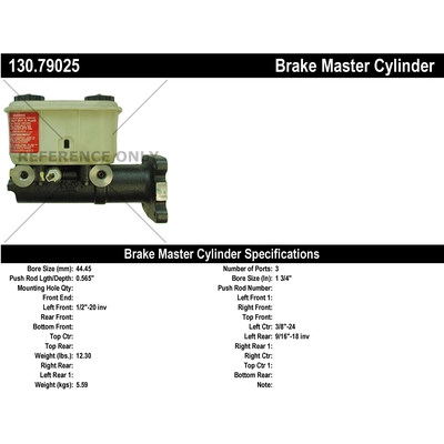 Ma�tre-cylindre neuf by CENTRIC PARTS - 130.79025 pa2