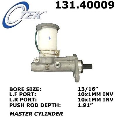 New Master Cylinder by CENTRIC PARTS - 131.40009 pa9