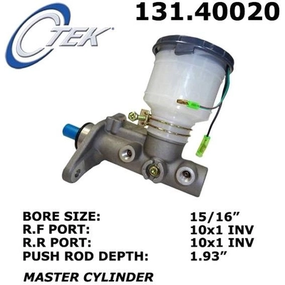 New Master Cylinder by CENTRIC PARTS - 131.40020 pa9