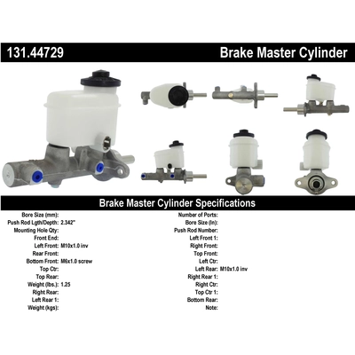 New Master Cylinder by CENTRIC PARTS - 131.44729 pa4