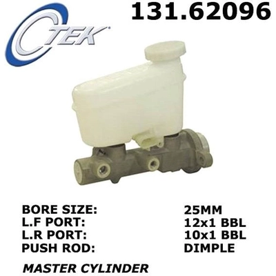 New Master Cylinder by CENTRIC PARTS - 131.62096 pa9