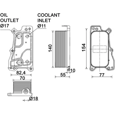 Oil Cooler by MAHLE ORIGINAL - CLC235-000P pa1