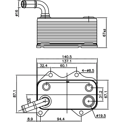 Oil Cooler by NISSENS - 90660 pa3