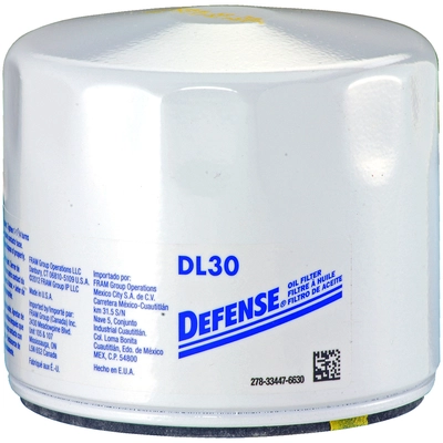 DEFENSE - DL30 - Engine Filtre à l'huile pa1