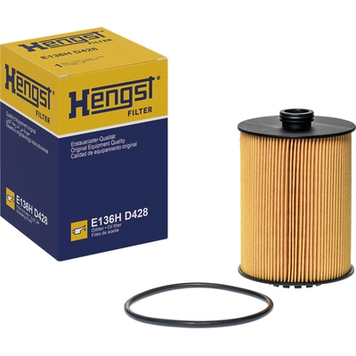 HENGST FILTER - E136H-D428 - Oil Filter Insert With Gasket Set pa3