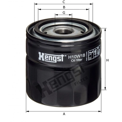 HENGST FILTER - H10W18 - Oil Spin-on filter pa1