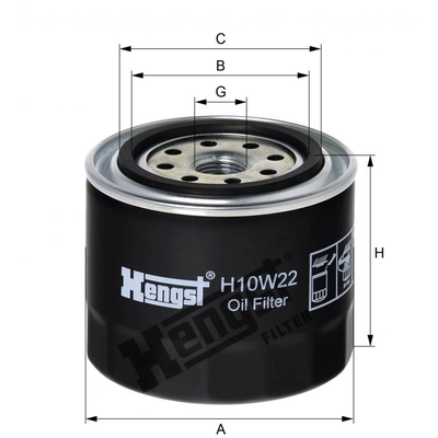 HENGST FILTER - H10W22 - Oil Spin-on filter pa2