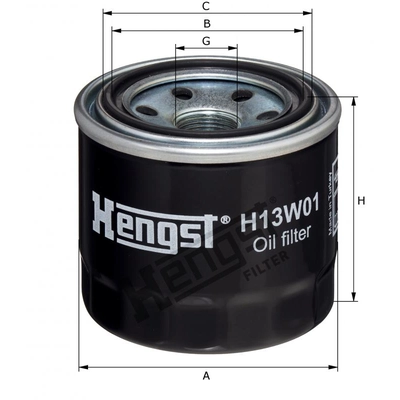 HENGST FILTER - H13W01 - Oil Spin-on filter pa1