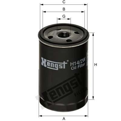 HENGST FILTER - H14/2W - Oil Spin-on filter pa1