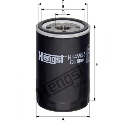 HENGST FILTER - H14W25 - Oil Spin-on filter pa2