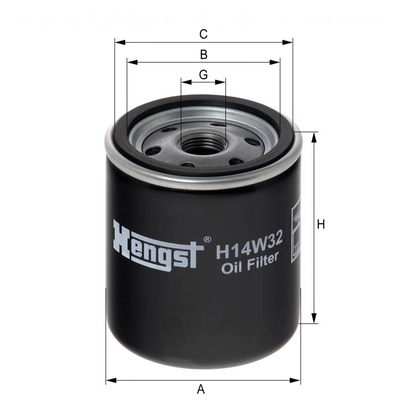 HENGST FILTER - H14W32 - Oil Spin-on filter pa1