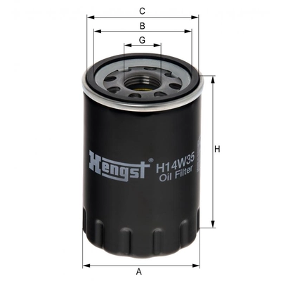 HENGST FILTER - H14W35 - Oil Spin-on filter pa1