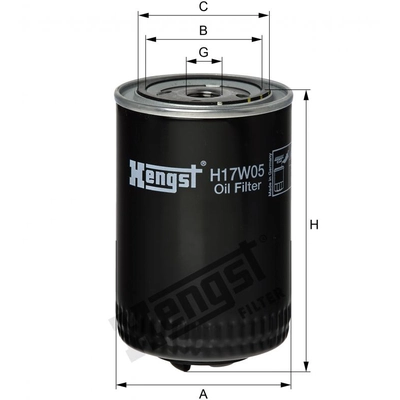 HENGST FILTER - H17W05 - Oil Spin-on filter pa1
