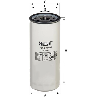 HENGST FILTER - H200WN01 - Fuel In-line filter pa1