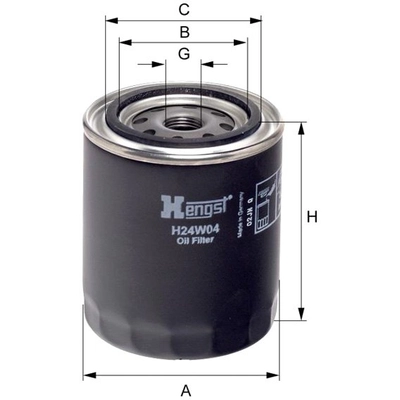 HENGST FILTER - H24W04 - Oil Spin-on filter pa1