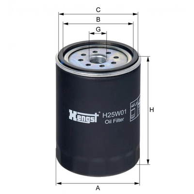 HENGST FILTER - H25W01 - Oil Spin-on filter pa1