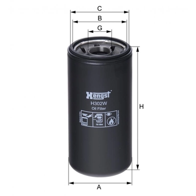 HENGST FILTER - H302W - Oil Spin-On Filter pa1