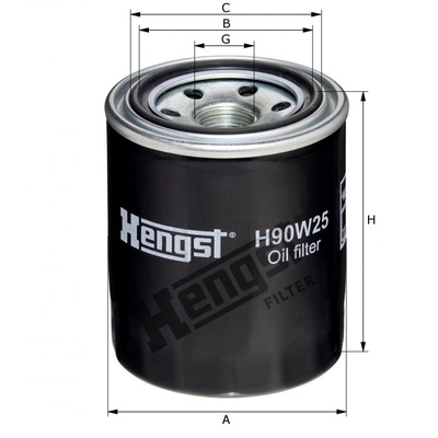 HENGST FILTER - H90W25 - Oil Spin-On Filter pa2