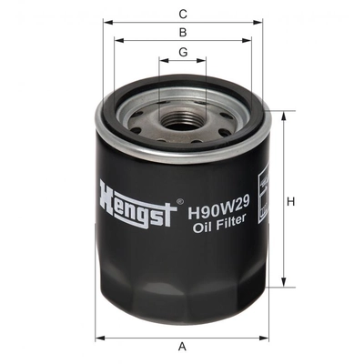 HENGST FILTER - H90W29 - Oil Spin-On Filter pa2