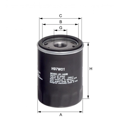 HENGST FILTER - H97W01 - Oil Spin-On Filter pa2