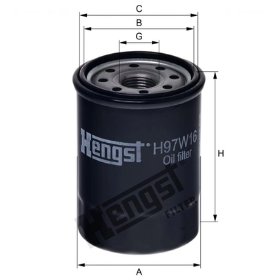 HENGST FILTER - H97W16 - Oil Spin-On Filter pa1