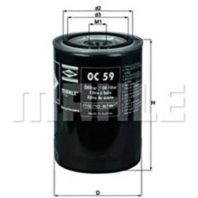 Oil Filter by MAHLE ORIGINAL - OC59 pa4