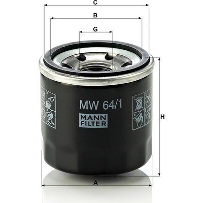 MANN-FILTER - MW64 - Oil Filter pa2
