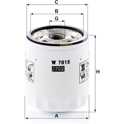 MANN-FILTER - W7015 - Filtre � l'huile pa7