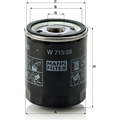Oil Filter by MANN-FILTER - W713/28 pa2