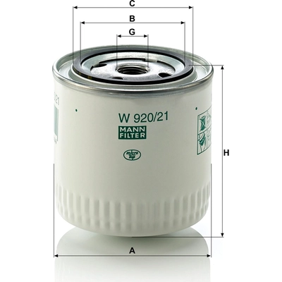MANN-FILTER - W920/21 - Oil Filter pa2