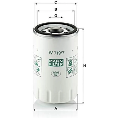 MANN-FILTER - W719/7 - Oil Filter pa4