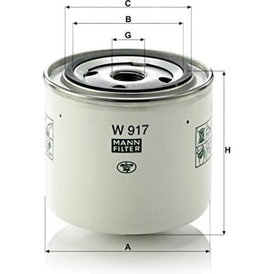 MANN-FILTER - W917 - Oil Filter pa6