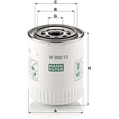 MANN-FILTER - W930/13 - Oil Filter pa6