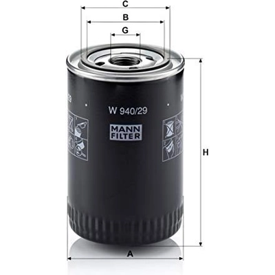 Oil Filter by MANN-FILTER - W940/29 pa3