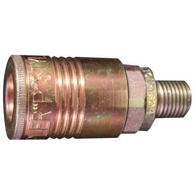 P-Style 1/4" (M) NPT x 3/8" 68 CFM Steel Quick Coupler Body, 5 Pieces by MILTON INDUSTRIES INC - 1804 pa1