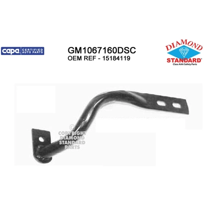 Passenger Side Front Bumper Bracket - GM1067160DSC pa1