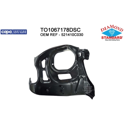 Passenger Side Front Bumper Bracket - TO1067178DSC pa1