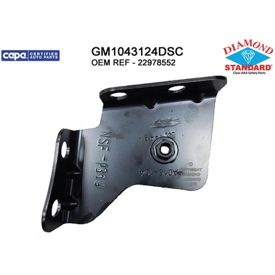 Passenger Side Front Bumper Cover Support - GM1043124DSC pa1
