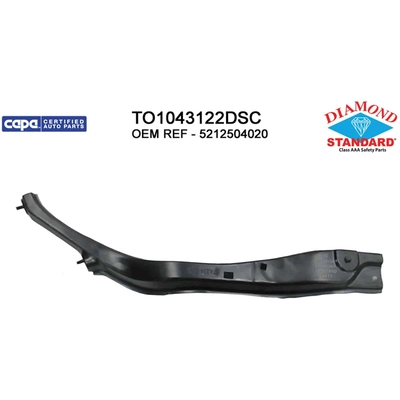 Passenger Side Front Bumper Cover Support - TO1043122DSC pa1