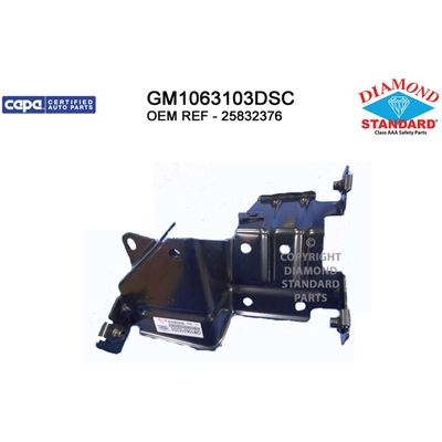 Passenger Side Front Bumper Support Bracket - GM1063103DSC pa1