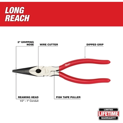 MILWAUKEE - 48-22-6501 - 8" Long Nose Pliers pa2