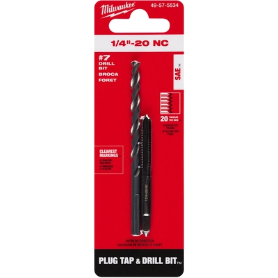 MILWAUKEE - 49-57-5534 - Straight Flute Plug Tap & Drill Bit pa12