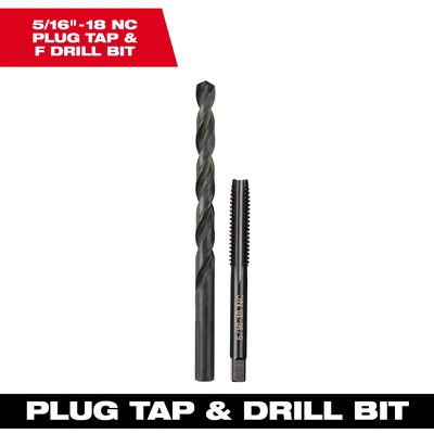 MILWAUKEE - 49-57-5542 - Straight Flute Plug Tap & F Drill Bit pa1