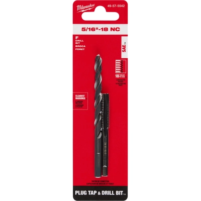 MILWAUKEE - 49-57-5542 - Straight Flute Plug Tap & F Drill Bit pa11