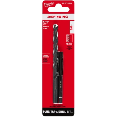 MILWAUKEE - 49-57-5548 - Straight Flute Plug Tap & Drill Bit pa8