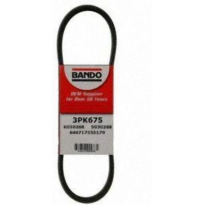 Courroie servodirection et pompe � eau by BANDO USA - 3PK675 pa2